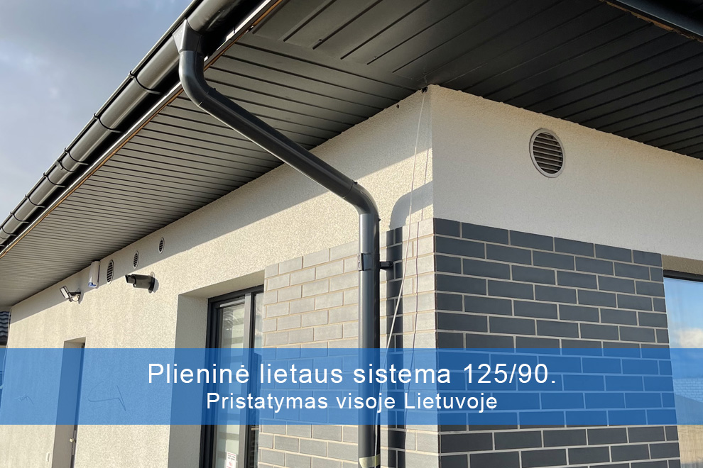 Plieninė lietaus sistema 125/90